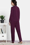 Zivame Winter Whispers Knit Cotton Pyjama Set - Pickled Beet — thumbnail 4